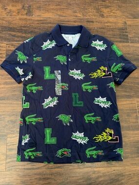Lacoste Alligator all over hero Polo small